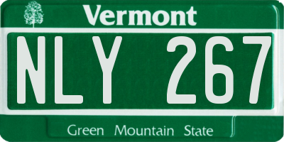 VT license plate NLY267