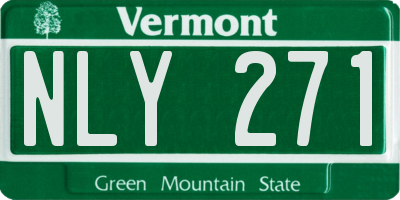VT license plate NLY271