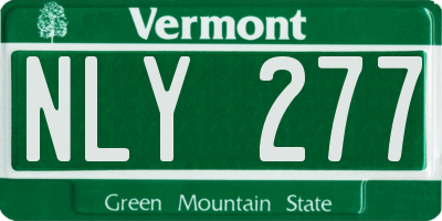 VT license plate NLY277