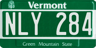 VT license plate NLY284