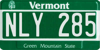VT license plate NLY285