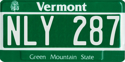 VT license plate NLY287