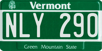 VT license plate NLY290