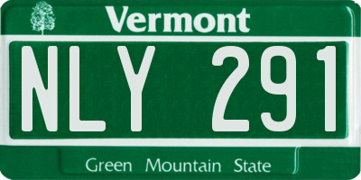 VT license plate NLY291