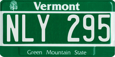 VT license plate NLY295