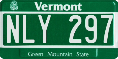 VT license plate NLY297