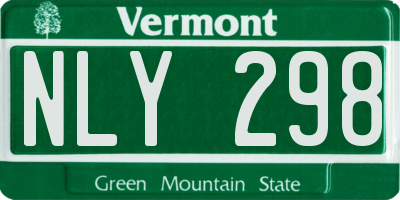 VT license plate NLY298