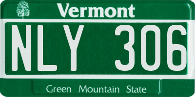 VT license plate NLY306