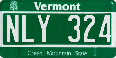 VT license plate NLY324