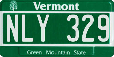 VT license plate NLY329