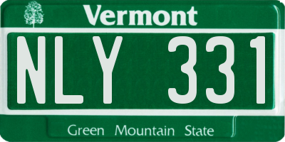 VT license plate NLY331