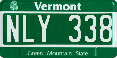VT license plate NLY338