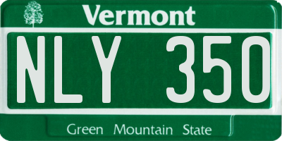 VT license plate NLY350