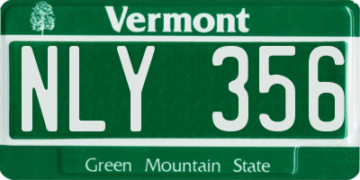 VT license plate NLY356