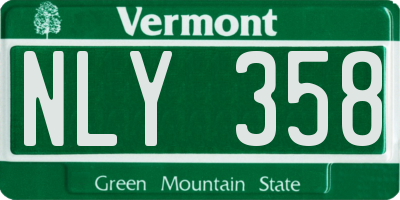 VT license plate NLY358