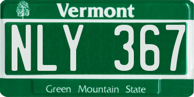 VT license plate NLY367