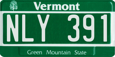 VT license plate NLY391