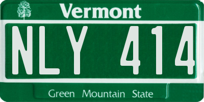 VT license plate NLY414