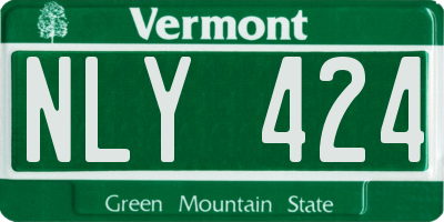 VT license plate NLY424