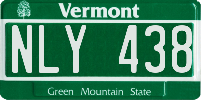 VT license plate NLY438