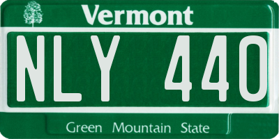 VT license plate NLY440