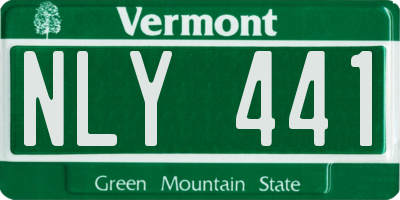 VT license plate NLY441