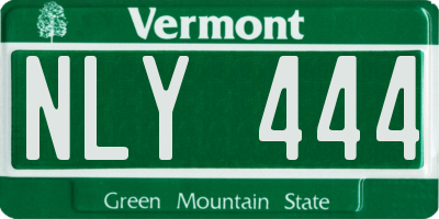 VT license plate NLY444