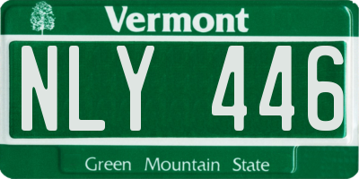 VT license plate NLY446