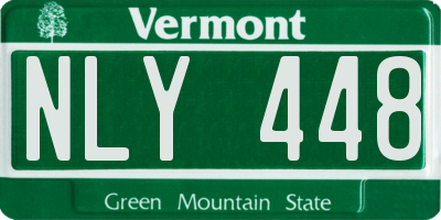VT license plate NLY448