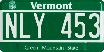 VT license plate NLY453