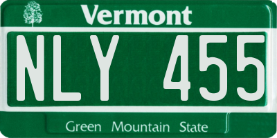VT license plate NLY455