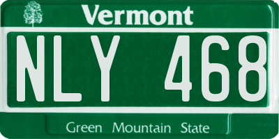 VT license plate NLY468