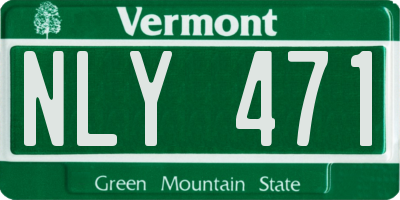 VT license plate NLY471
