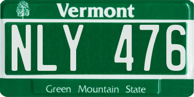 VT license plate NLY476