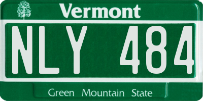 VT license plate NLY484