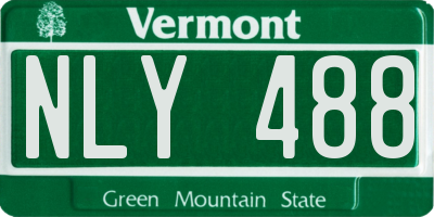 VT license plate NLY488