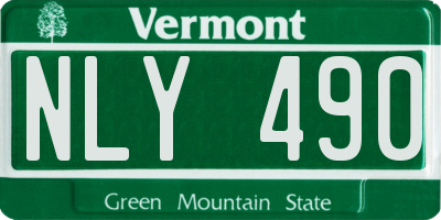 VT license plate NLY490