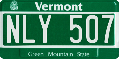 VT license plate NLY507