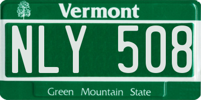 VT license plate NLY508