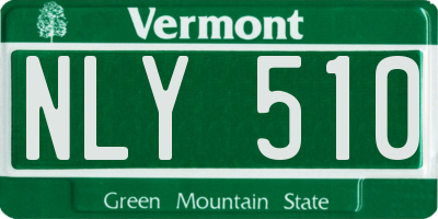 VT license plate NLY510