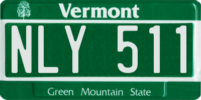 VT license plate NLY511