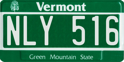 VT license plate NLY516