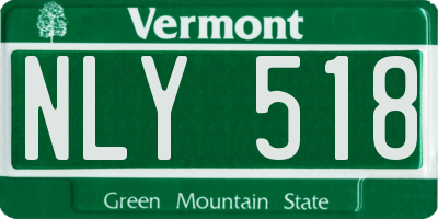 VT license plate NLY518