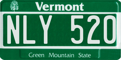 VT license plate NLY520