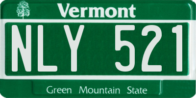VT license plate NLY521