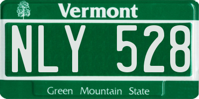 VT license plate NLY528