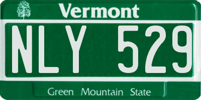 VT license plate NLY529
