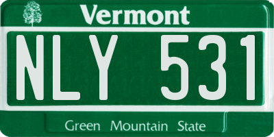 VT license plate NLY531