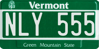 VT license plate NLY555