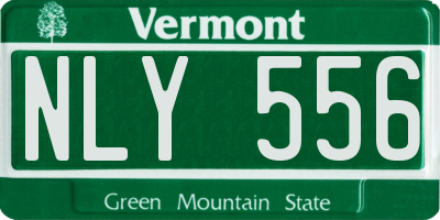 VT license plate NLY556